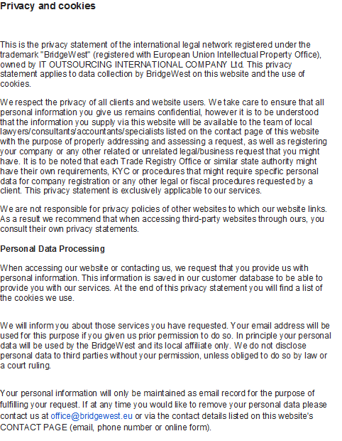 Privacy policy